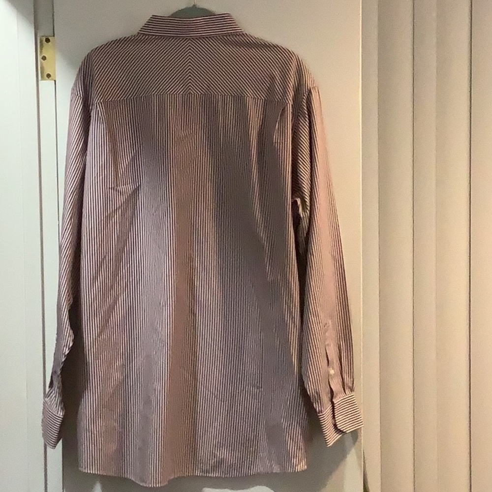 Men’s Joseph Abboud striped dress shirt Tall Size 17 1/2, 36/37 reg. See pics. - Picture 3 of 8
